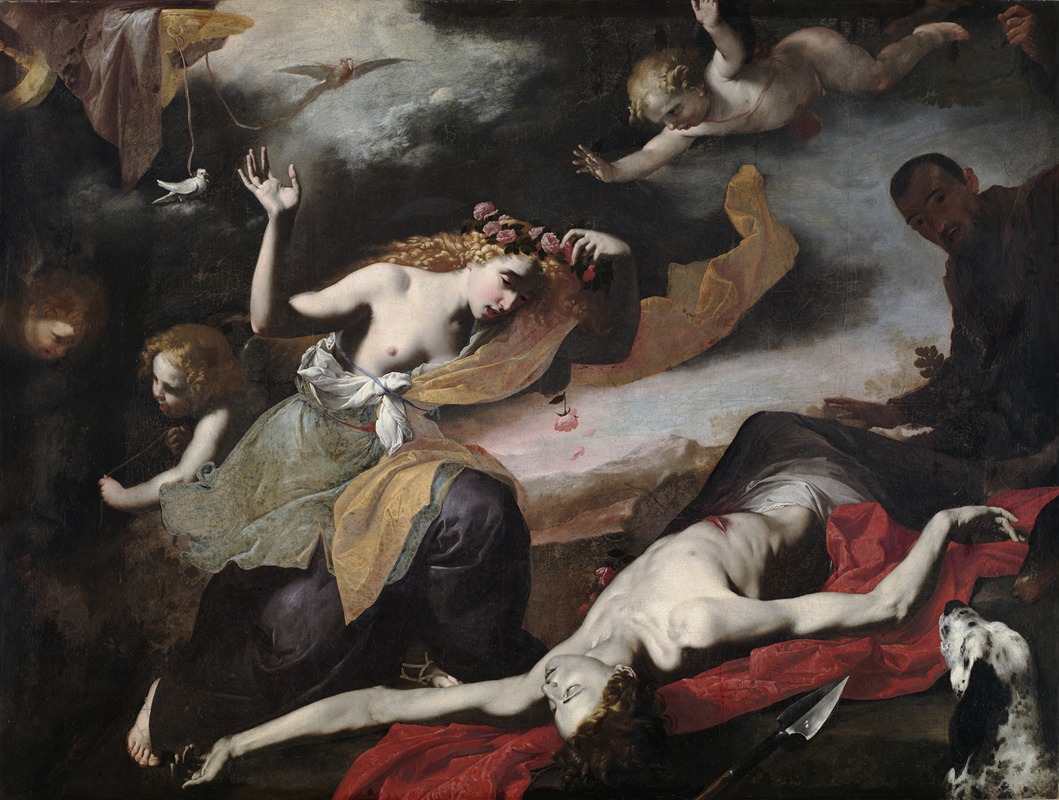 Venus Discovering the Dead Adonis by Аноним, c. 1650 — digital art print download