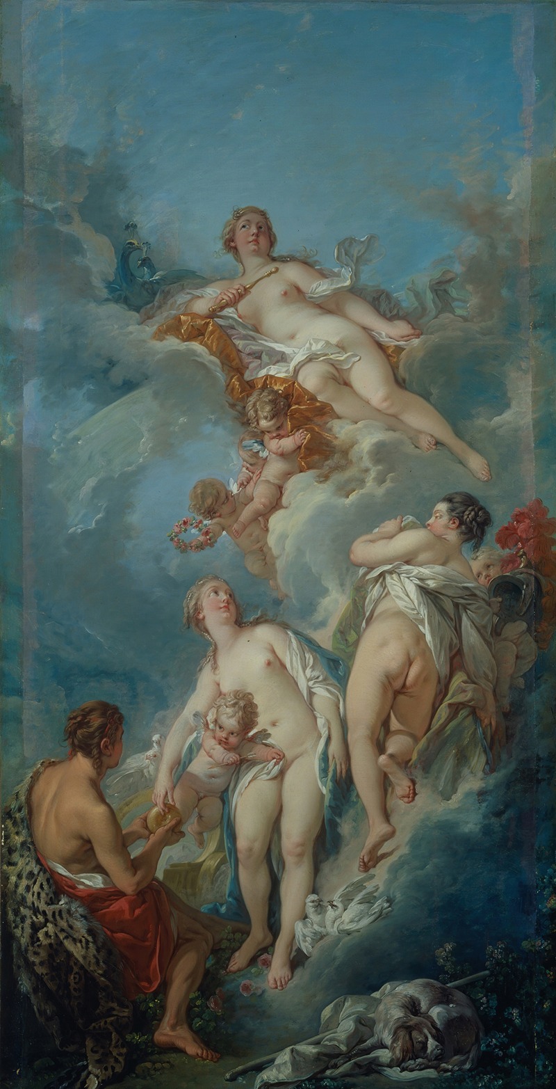 The Judgment of Paris by Франсуа Буше, 1754 — digital art print download