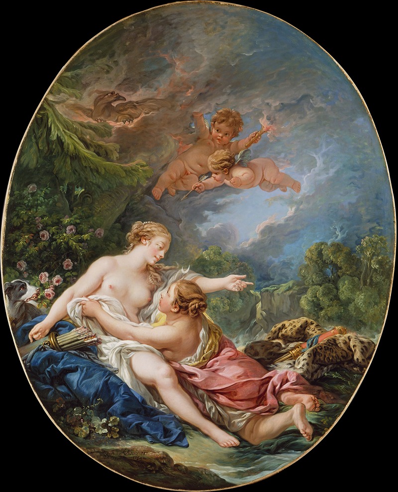 Jupiter and Callisto by Франсуа Буше, 1769 — digital art print download