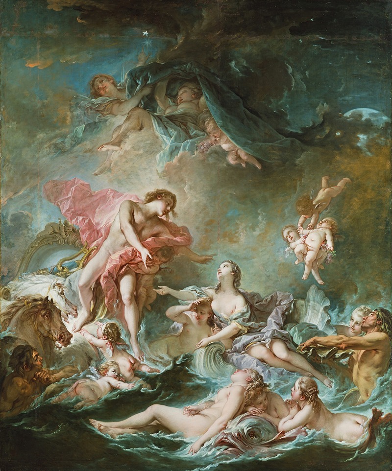 The Setting of the Sun by Франсуа Буше, 1752 — digital art print download