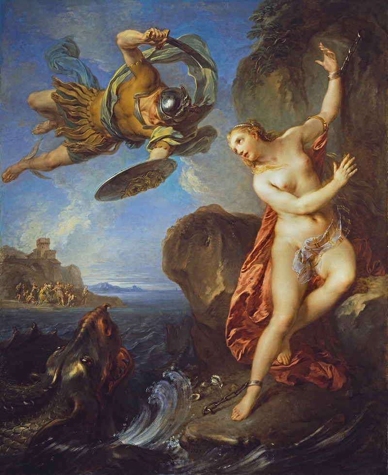 Perseus and Andromeda by François Lemoyne, 1723 — digital art print download