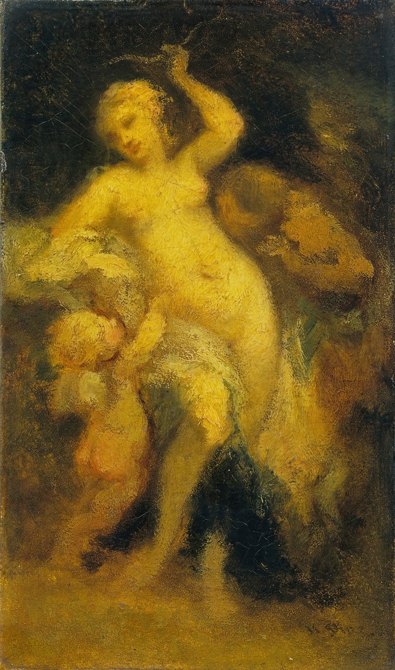 Venus disarming Cupid by Нарцисс-Виржиль Диаз де Ла Пенья — digital art print download