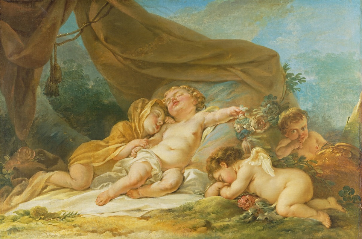 Sleep (Le sommeil) by Nicolas-René Jollain, 1781 — digital art print download