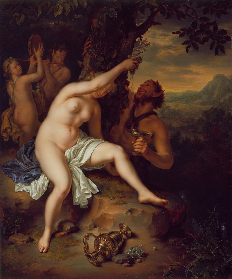 Bacchanalian Scene by Виллем Ван Мейрис, 1700 — digital art print download