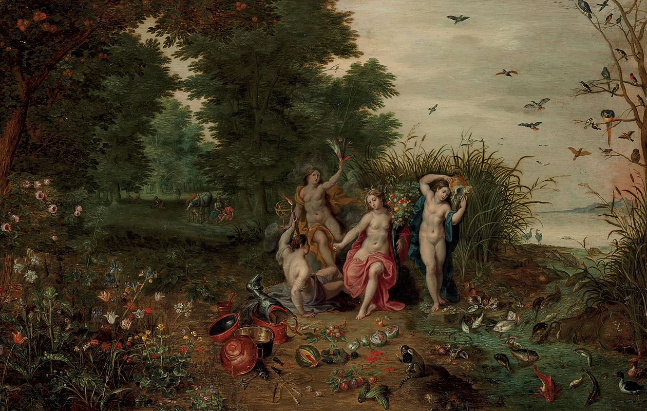 An allegory of the Four Elements by Hendrik van Balen — digital art print download
