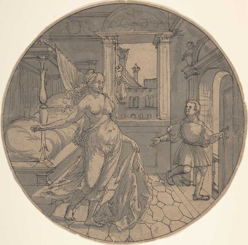 Joseph and Potiphar's Wife by Георг Пенц — digital art print download