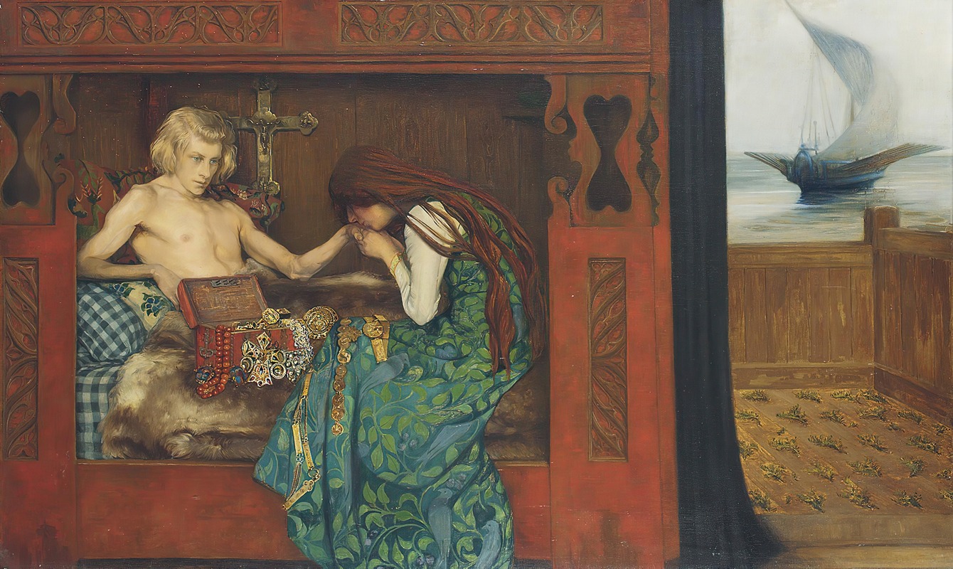 The Dying Betrothed by Агнес Слотт-Мёллер — digital art print download