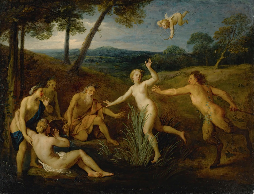 Pan And Syrinx by Bon Boullogne — digital art print download