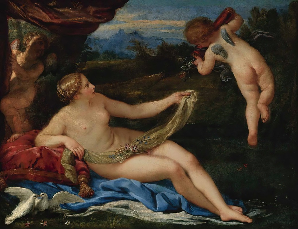 Venus And Cupid by Карло Маратти — digital art print download
