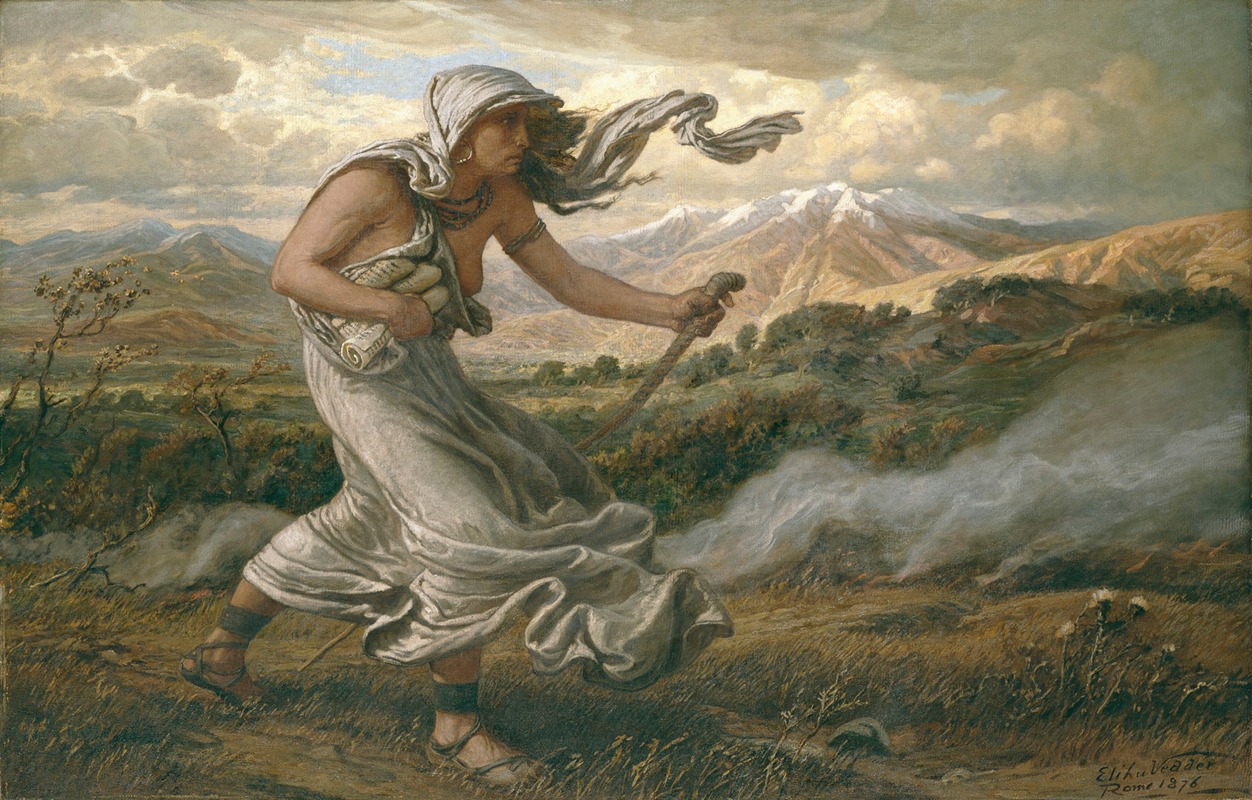 The Cumaean Sibyl by Элиху Веддер, 1876 — digital art print download