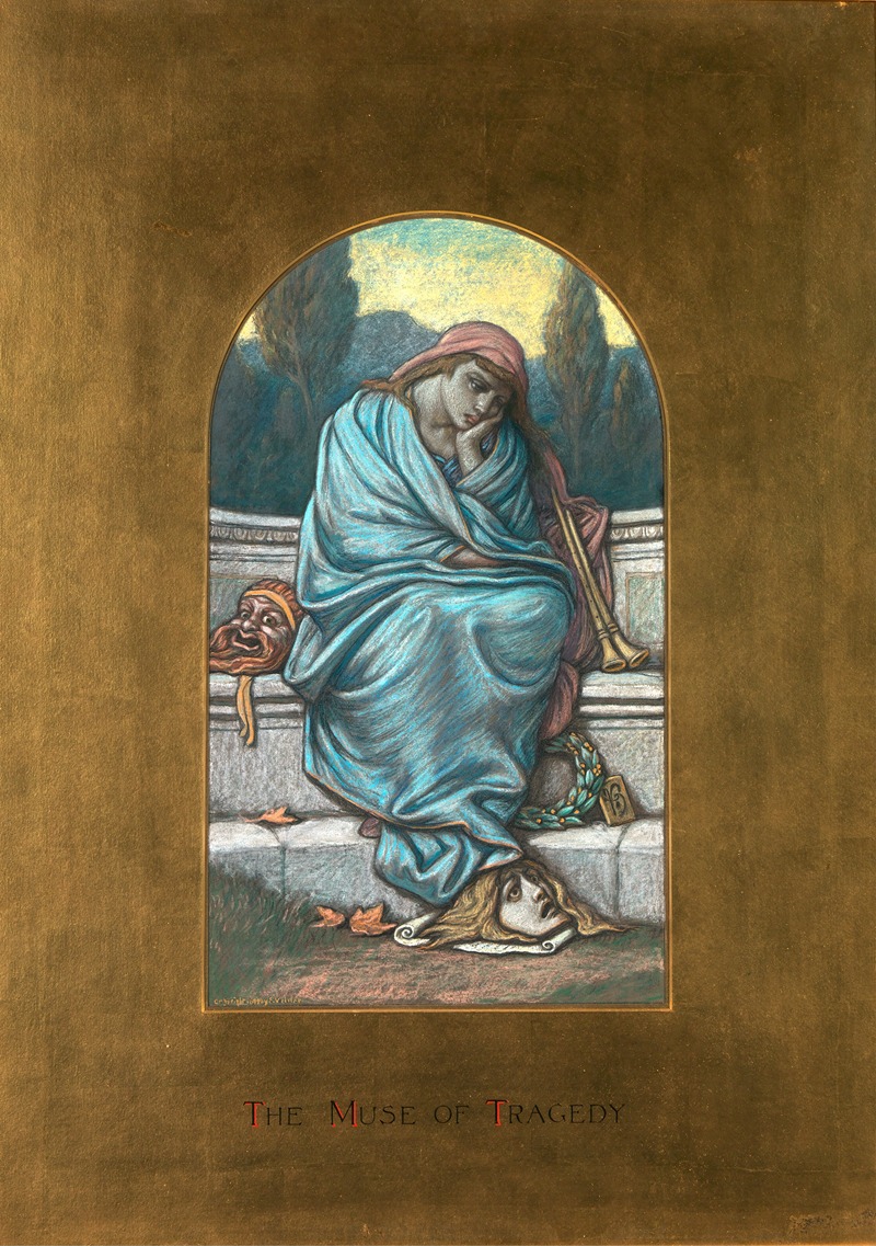 Muse of Tragedy by Элиху Веддер, 1899 — digital art print download