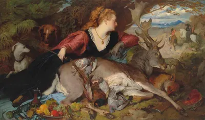 Diana amongst the spoils of the hunt by Фердинанд Келлер, 1872 — digital art print download