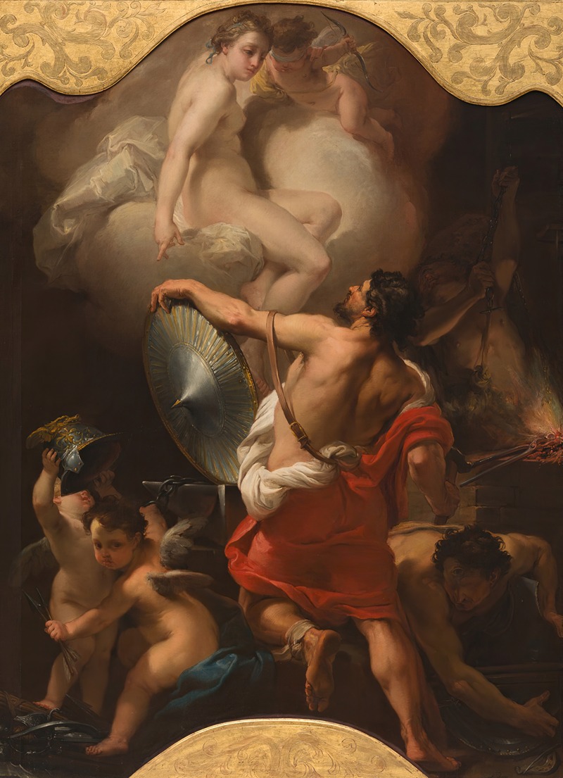 Venus Ordering Armor for Aeneas at Vulcan's Forge by Гаэтано Гандольфи — digital art print download