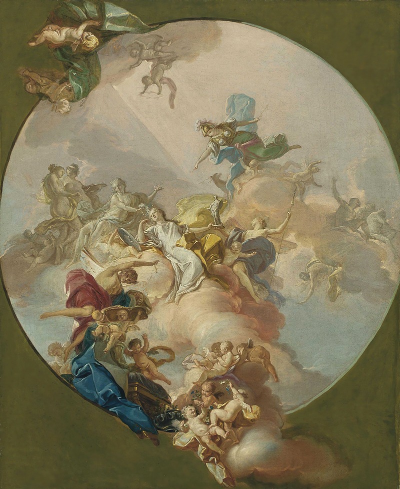 An allegory of peace, a preparatory study for a ceiling — Giacinto Diana