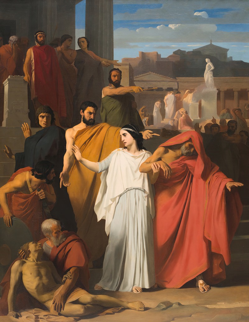 Oedipus Going into Exile from Thebes by Henri Augustin Gambard, 1843 — digital art print download