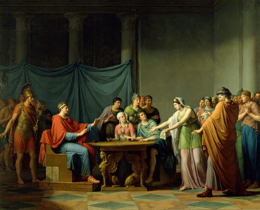 Berenice Reproaching Ptolemy by Jean-Joseph Taillasson, 1802 — digital art print download