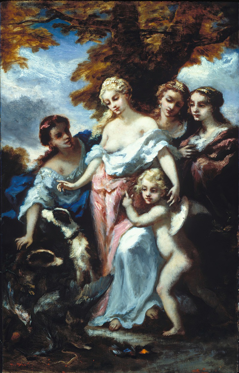 Diana After the Hunt by Нарцисс-Виржиль Диаз де Ла Пенья — digital art print download