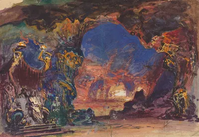 Underworld Scene with a Man and Woman Enthroned and Death Standing Guard by Роберт Кэни — digital art print download