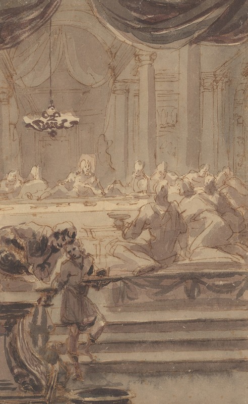 The Last Supper ca. 1705 by Giovanni Antonio Pellegrini — digital art print download