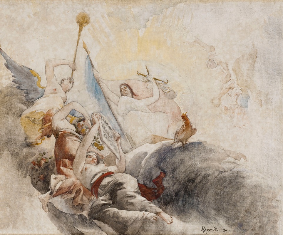 Le Triomphe de la République by Альбер Безнар, 1880 — digital art print download