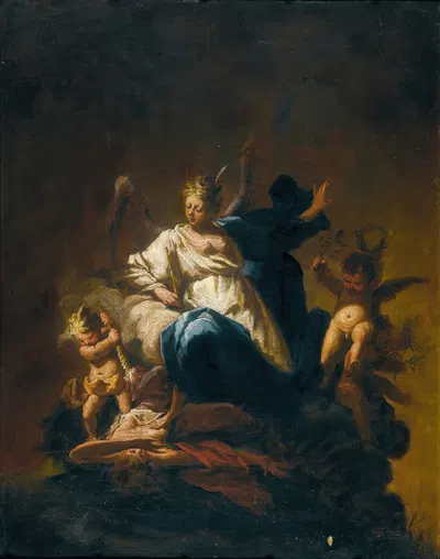 The victory of virtue over vice by Francesco Conti — digital art print download