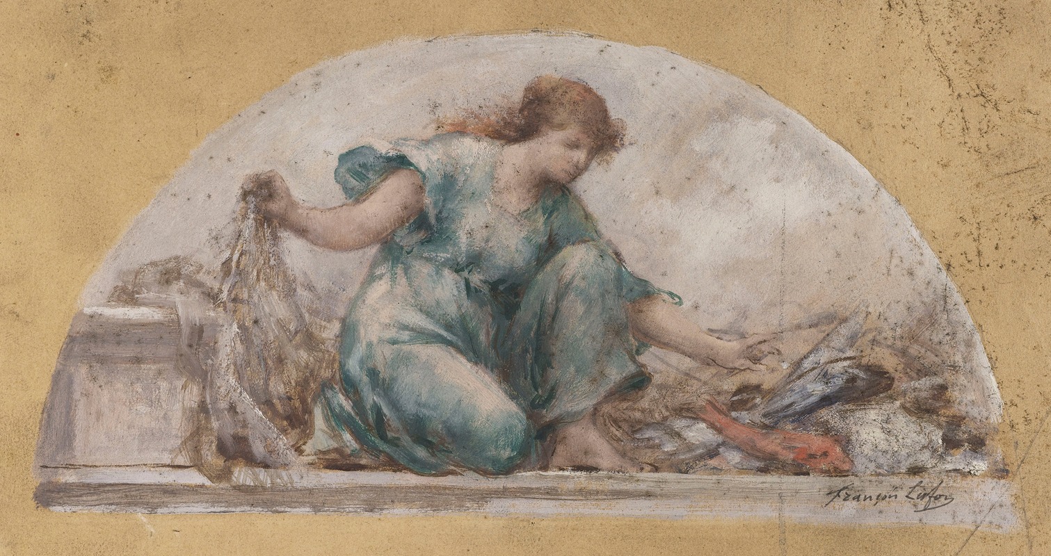 La Pêche by Франсуа Лафон, 1893 — digital art print download