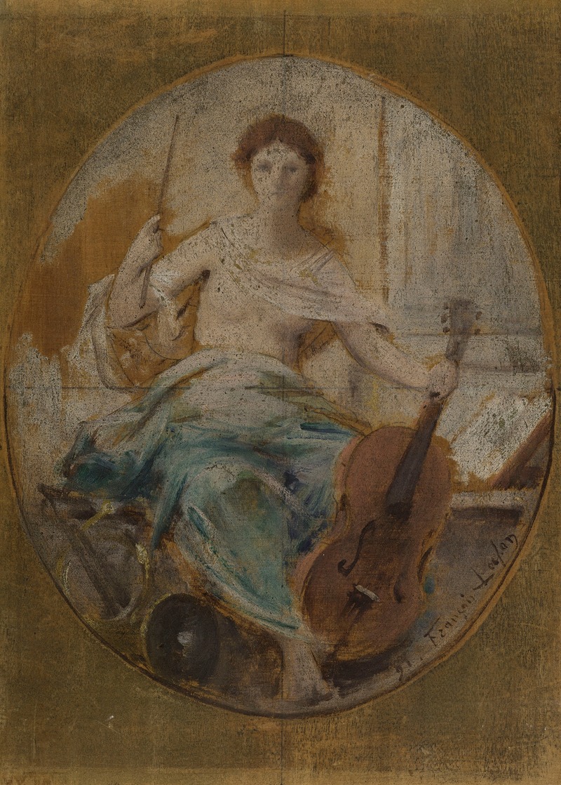 La musique by Франсуа Лафон, 1891 — digital art print download