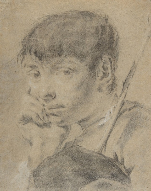 Boy With a Staff by Джованни Баттиста Пьацетта, 1682–1754 — digital art print download