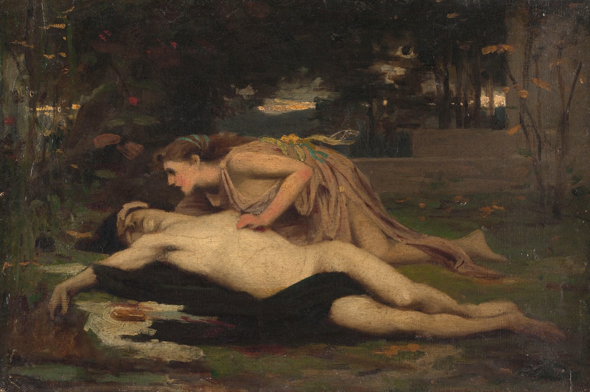 Pyrame et Thisbé by François Alfred Delobbe, 1875 — digital art print download