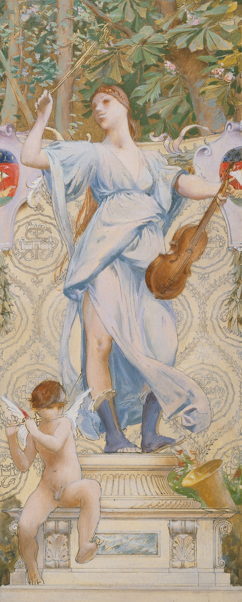 La Musique by Люк-Оливье Мерсон, 1889 — digital art print download