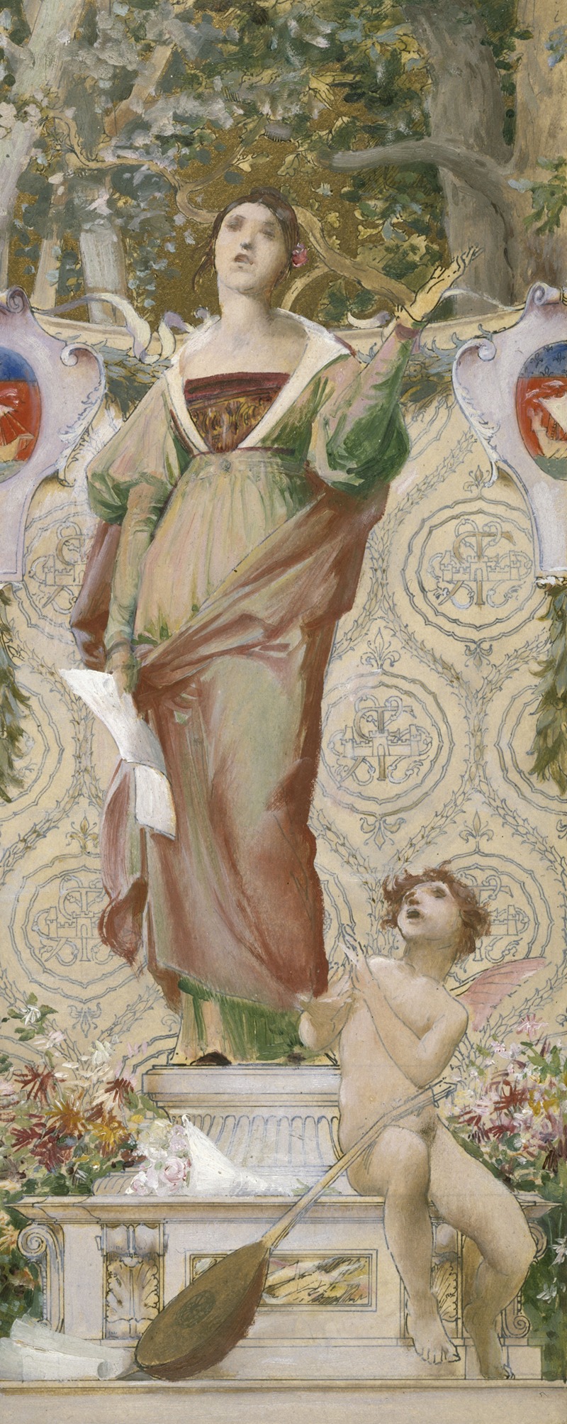 Le Chant by Люк-Оливье Мерсон, 1889 — digital art print download