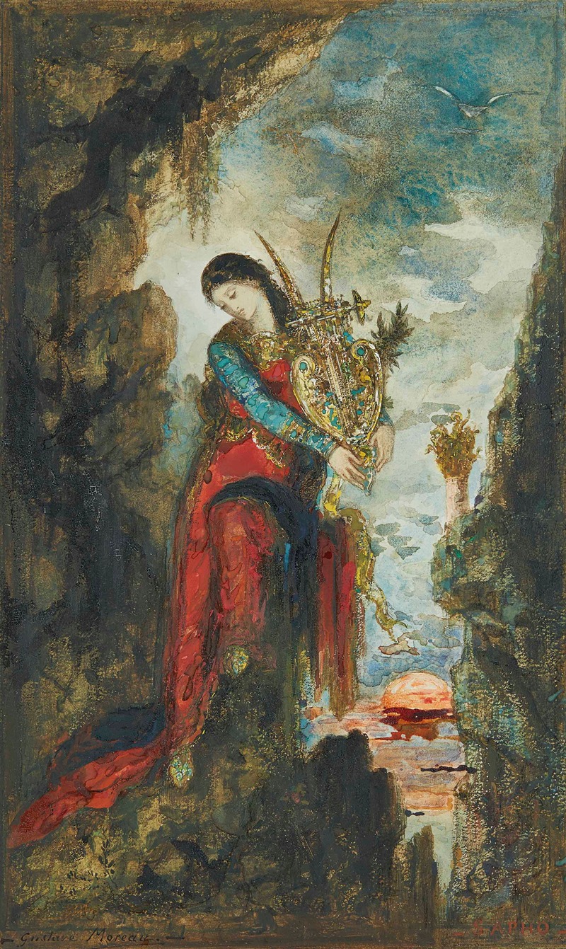 Sappho by Гюстав Моро — digital art print download