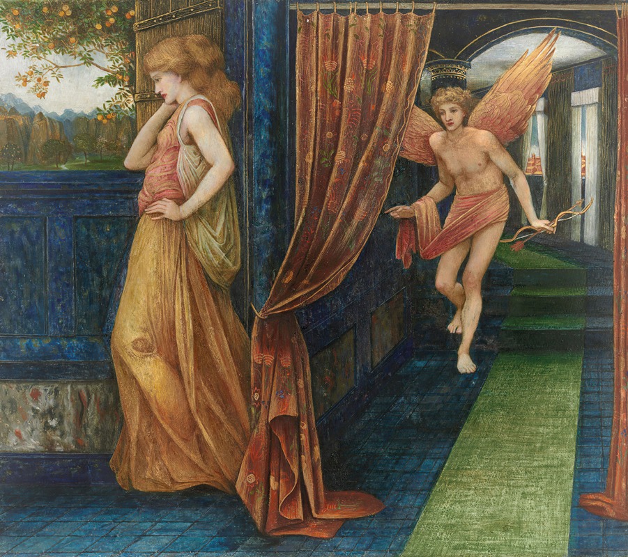 Cupid and Psyche by John Roddam Spencer Stanhope — digital art print download