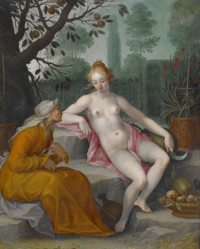Vertumnus and Pomona by After Abraham Bloemaert, 1605 — digital art print download
