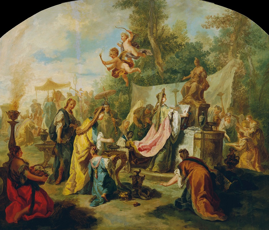 Antike Opferszene by Anton Kern, 1747 — digital art print download