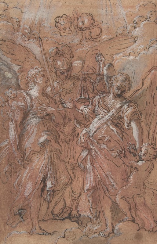 The Archangels Gabriel, Michael and Raphael by Giuseppe Passeri, 1654–1714 — digital art print download