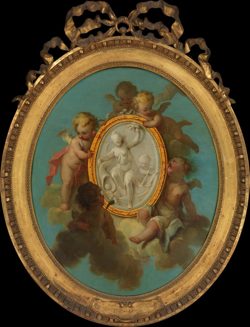 Putti with a Medallion by Charles Dominique Joseph Eisen — digital art print download