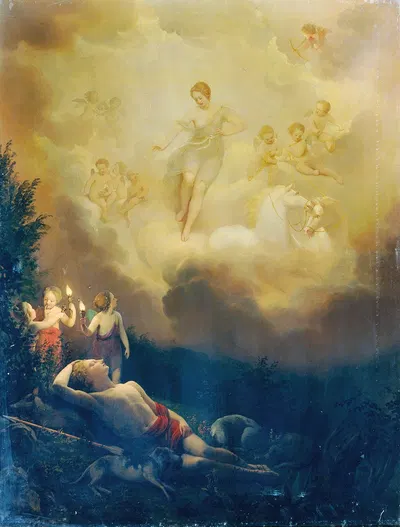Diana und Endymion by Франц Шротцберг, 1836 — digital art print download