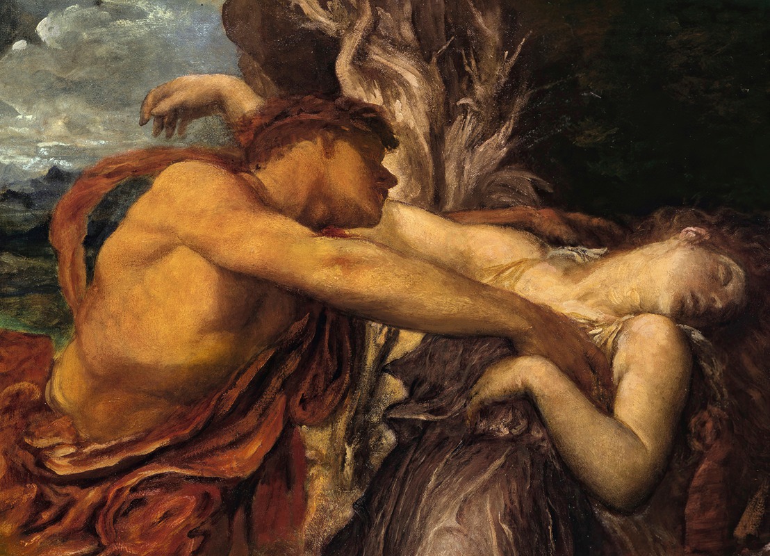 Orpheus and Eurydice by Джордж Фредерик Уоттс — digital art print download