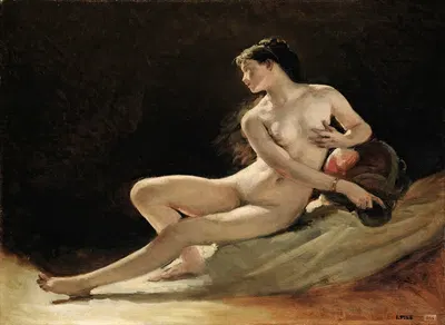 Study for the figure of the seine, for the opera garnier, paris by Исидор Пильс — digital art print download