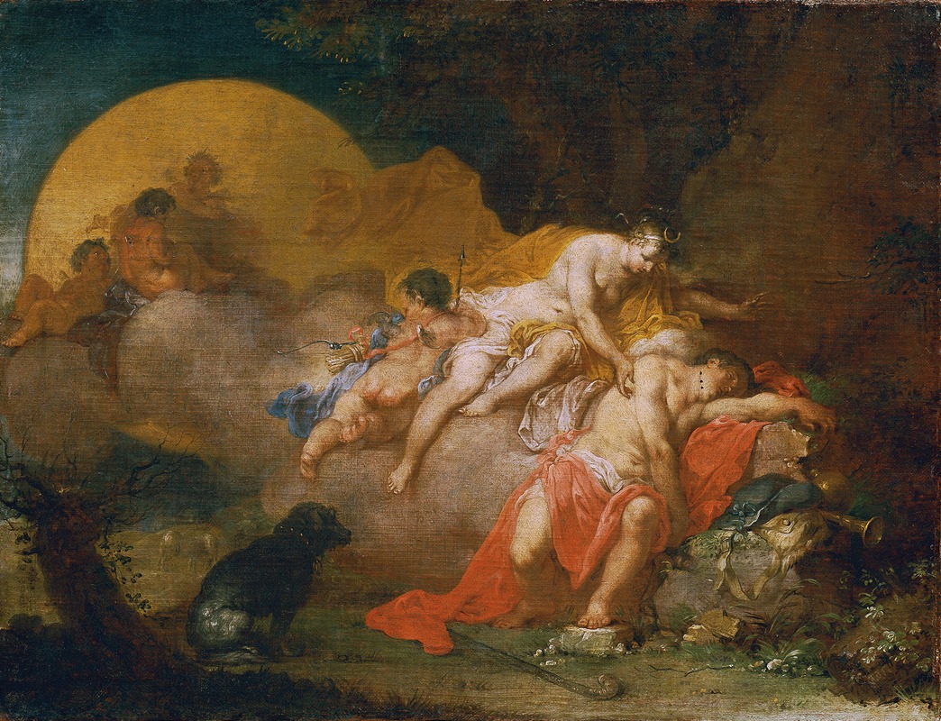 Luna und Endymion by Januarius Zick, 1770-1780 — digital art print download