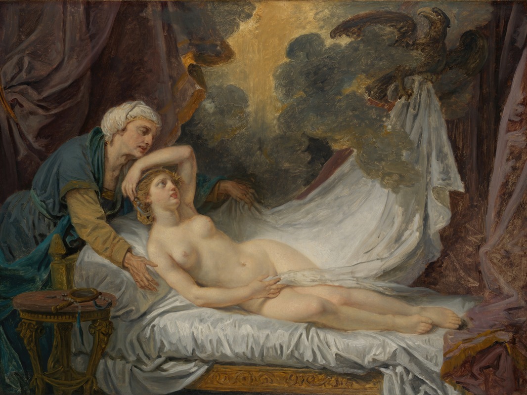 Aegina Visited by Jupiter by Жан-Батист Грёз — digital art print download