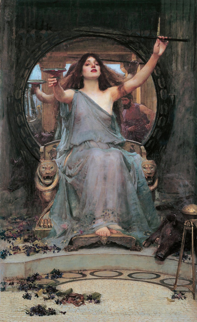 Circe Offering the Cup to Odysseus — John William Waterhouse