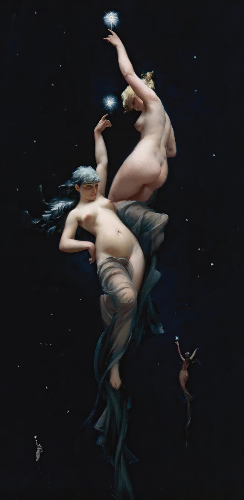 Moonlit beauties by Луис Рикардо Фалеро — digital art print download