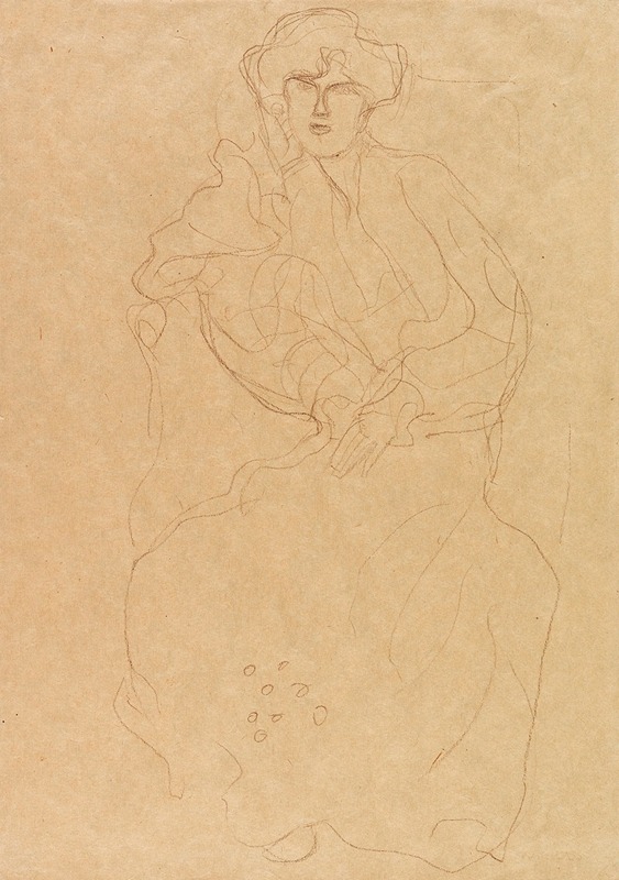 Im Lehnstuhl Sitzende von vorne — Gustav Klimt