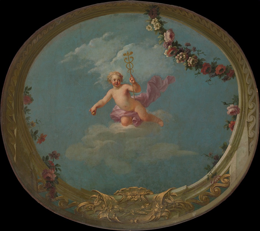 Cupid as a Messenger, with Caduceus by Аноним — digital art print download