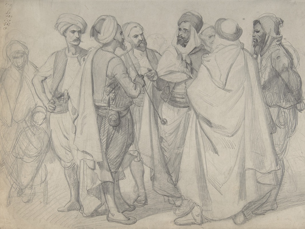 Study for 'Types de races algériennes' by Henri Félix Emmanuel Philippoteaux — digital art print download