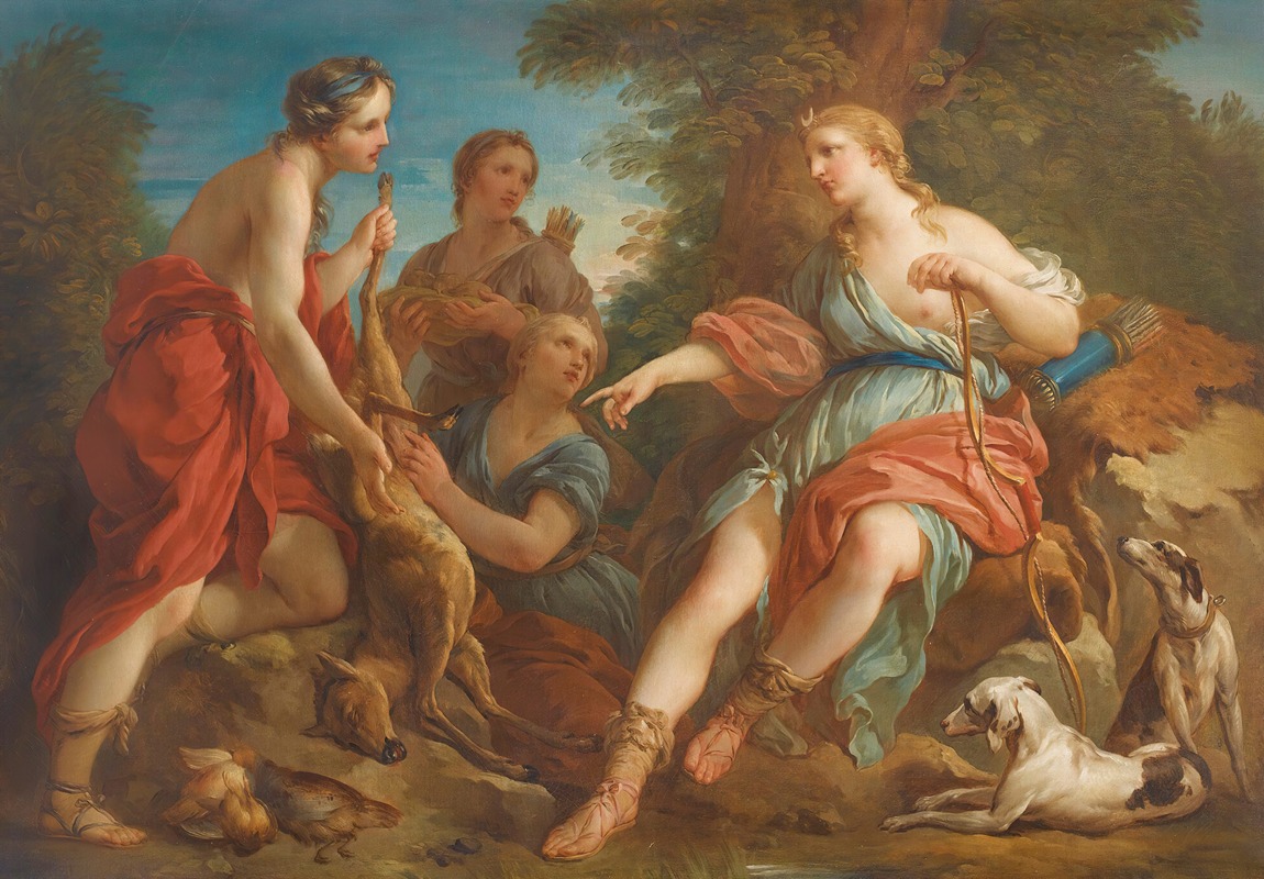 Diana Returning From The Hunt by Франсуа Лемойн — digital art print download