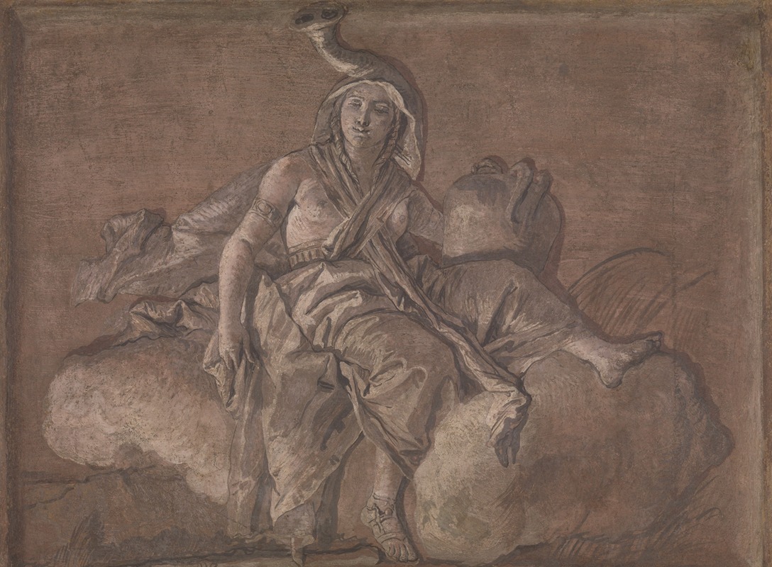 Allegorical Figure Representing Africa — Giovanni Domenico Tiepolo