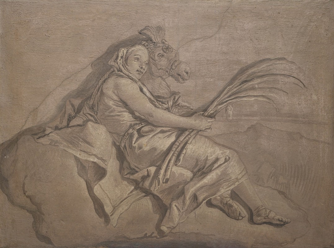 Allegorical Figure Representing Asia by Джованни Доменико Тьеполо — digital art print download